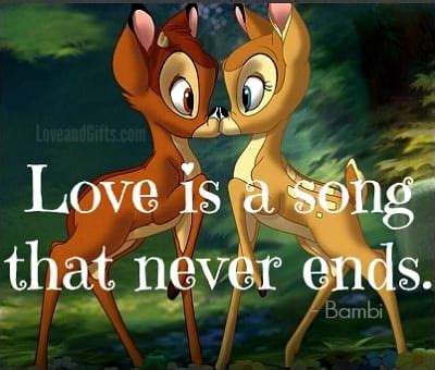 9 quotes have been tagged as bambi: 20 Sweet Love Quotes from Disney Movies