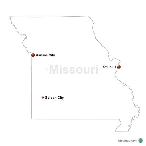 Stepmap Missouri Landkarte Für Usa