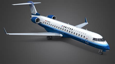 3d Bombardier Crj700 United Express Model