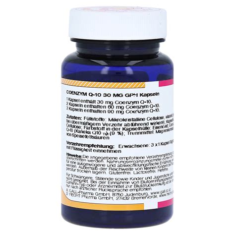 Coenzym a (коэнзим а) d8. COENZYM Q10 30 mg GPH Kapseln 60 Stück online bestellen ...