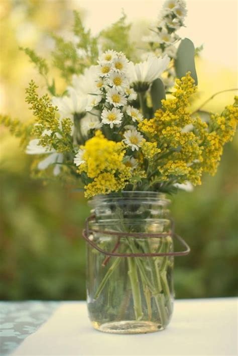 Farmhouse Touches Yellow And White Garden Floral Arrangement Spring