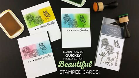 Making Sets Of Beautiful Stamped Cards Quick Technique Tuesday Youtube