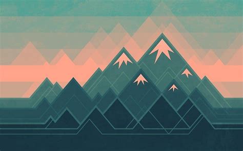 Geometric Mountains Poster By Wayne Minnis Geometric Mountain Framed