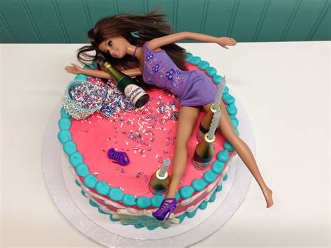 Drunken Barbie 21st Birthday Cake Birthday Wishes For Daughter 21st Birthday Cake Custom Cakes