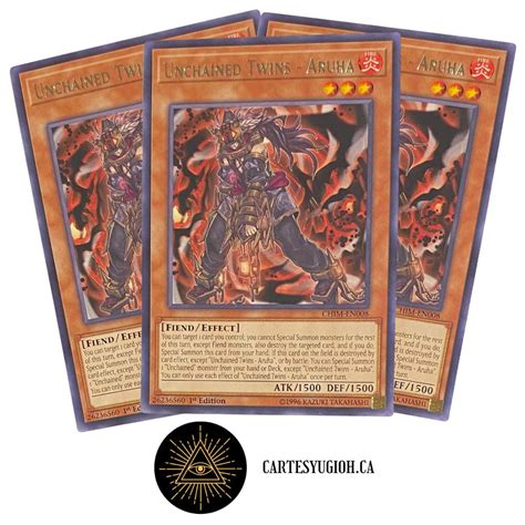 Unchained Twins Aruha Playset X3 Cartes Yu Gi Oh