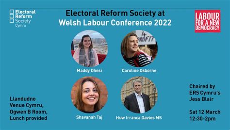 Wales For A New Democracy Welsh Labour Conference Electoral Reform Society Ers