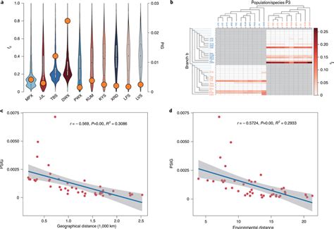 The Distributions Of Genome Wide Introgression For Two Sympatric Oak Download Scientific