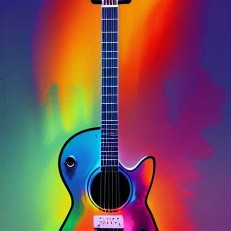 Rainbow Guitar Rockheavy Metal Ai Generated Artwork Nightcafe Creator