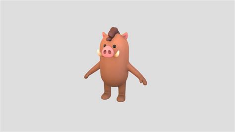 boar character buy royalty free 3d model by bariacg [dccc78f] sketchfab store