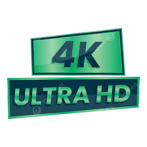 4k Ultra Hd Button Video Resolution Icon Label Clipart Vector 4k