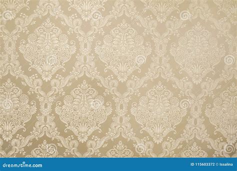 Beige Floral Wallpaper Background Texture Stock Photo Image Of House