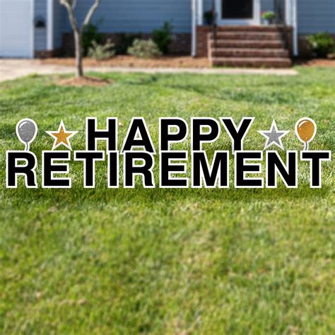 Happy Retirement Yard Signs Free Shipping Tv