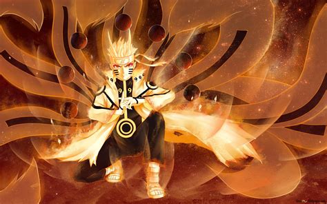 Naruto Shippuden Naruto Uzumaki Nine Mode Tail Hd Fond Décran