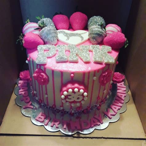 Victorias Secret Pink Drip Birthday Cake 17 Birthday Cake Pink