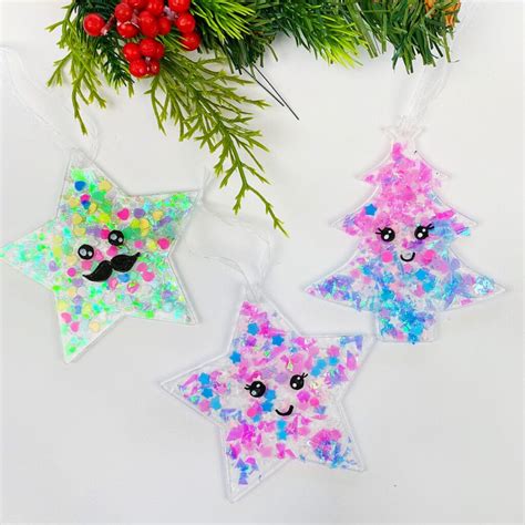 Easy Glitter Ornaments Christmas Craft Color Made Happy
