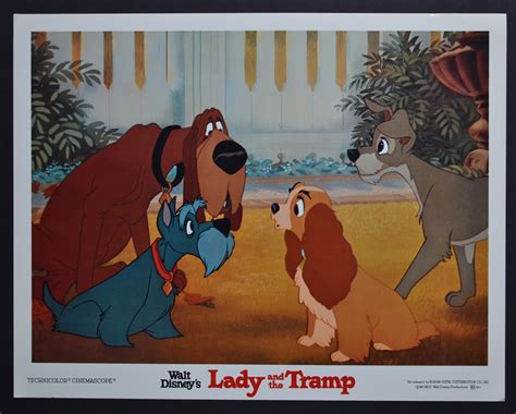 Unknown „lady And The Tramp Original Lobby Card Of Walt Disneys