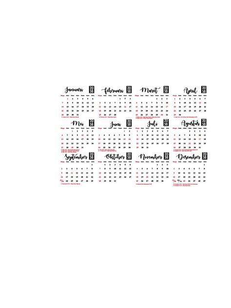 Download Gratis Free Kalender 2018 Vector Lengkap Masehi Hijriyah Corel