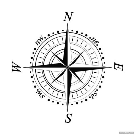 Compass Rose Templates To Print