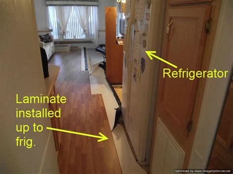 There always needs to be a gap.always. Installing Laminate Flooring Under Refrigerators