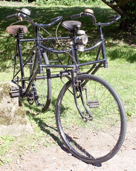 Of course, the owner was doing the steering, but i didn't have any trouble with my very first try on it. 1910s Sociable SIDE-BY-SIDE TANDEM Ready to Ride Vintage ...
