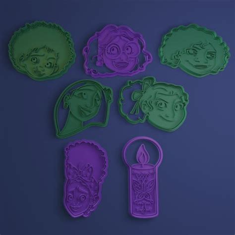 Stl File Encanto X7 Cookie Cutter Pack Two Parts Each・3d Printing Model To Download・cults