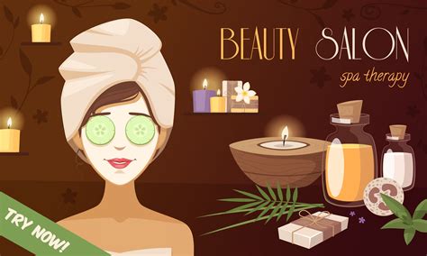 Spa Beauty Salon Cartoon Template 471460 Vector Art At