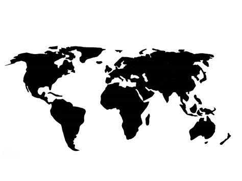 World Map Stencils Free Stencils And Template Cutout Printable