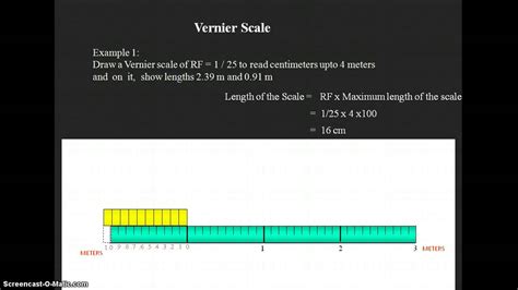 Engineering Drawing Vernier Scale Example 1 Youtube