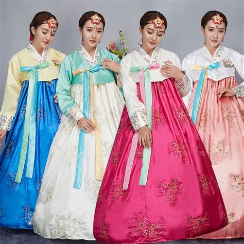 High Quality New Year Korean Traditional Costume Female Palace Korean Hanbok Dress Ethnic