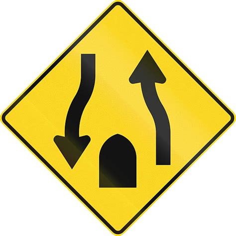 Two Way Traffic Symbolised With Arrows Road Signs Uss