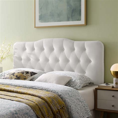 Annabel Queen Diamond Tufted Performance Velvet Headboard Mod 6129 Whi By Modway Furniture