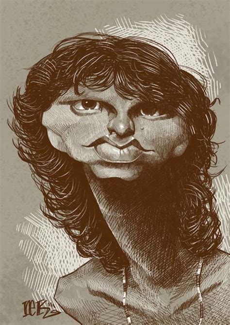 Jim Morrison Caricature Rick Baldwin Studio