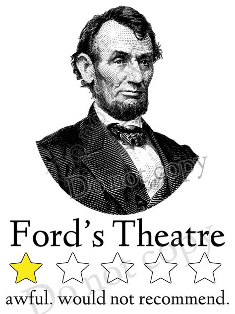 Abraham Lincoln Fords Theatre One Star Review High Resolution Etsy