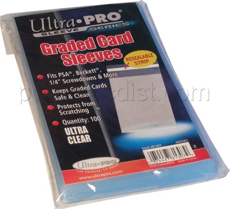 Made from ultra clear polypropylene to protect your collectibles from scratches. Ultra Pro Graded Card Sleeves Pack | Potomac Distribution