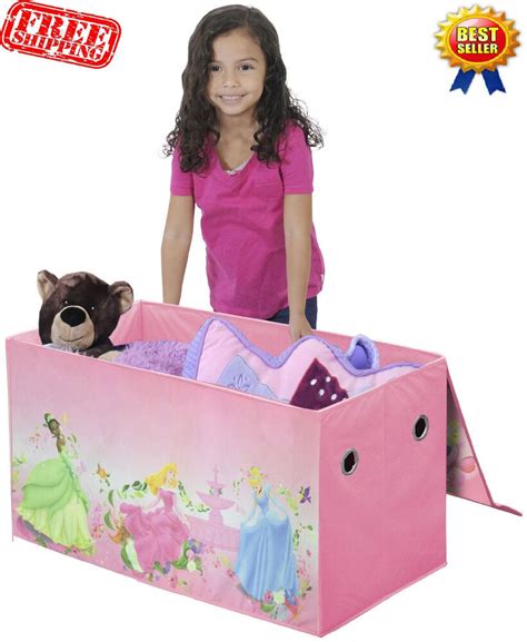 Collapsible Storage Trunk Kids Toy Box Disney Princess Furniture