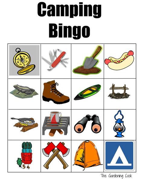 Printable Camping Bingo Printable Word Searches