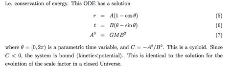 Ordinary Differential Equations Used In Cosmology Mathematics Stack