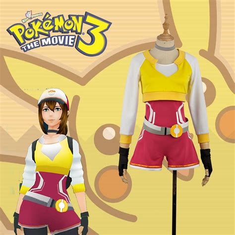 Hand Tour Pokemon Go Yellow Vest Trainers Female Version Cosplay