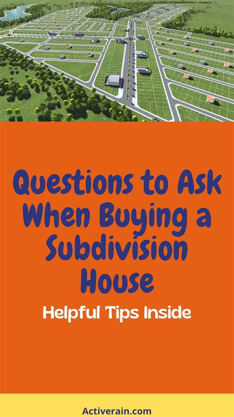 What To Know When Buying A Subdivision House Visually