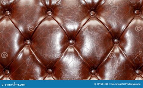 Leather Upholstery Texture Of Sofa Brown Luxury Couch Close Up
