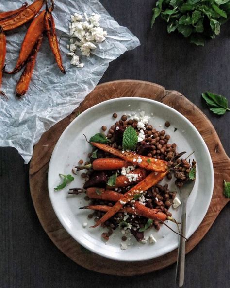 Recipe Salad With Roasted Carrots Lentils And Feta From Laura