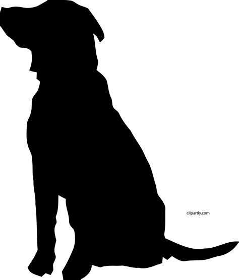 Dog Silhouette Clip Art Black And White