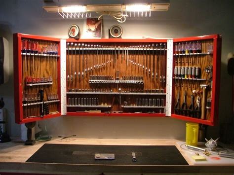 Check out this awesome lazy susan diy garage storage cabinet! Tool Cabinet | Tool storage cabinets