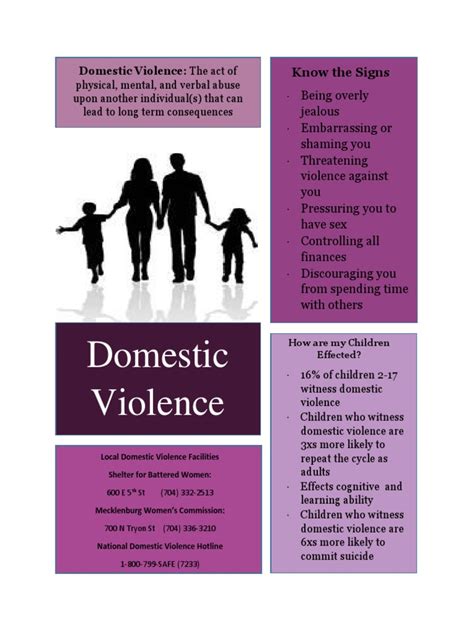 Informational Brochure Pdf Domestic Violence Violence