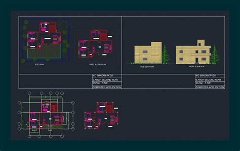 House Design Plan Cad File Fire Fighting Dwg Autocad Cad Drawing