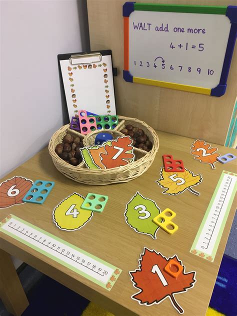 Interactive Maths Display Autumn Addition Preschool Math Maths Display Maths Eyfs