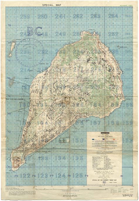 SECRET Situation Map Of Iwo Jima Prepared For The American Invasion