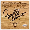 Bulls Dennis Rodman Authentic Signed 6x6 Floorboard Autographed BAS ...