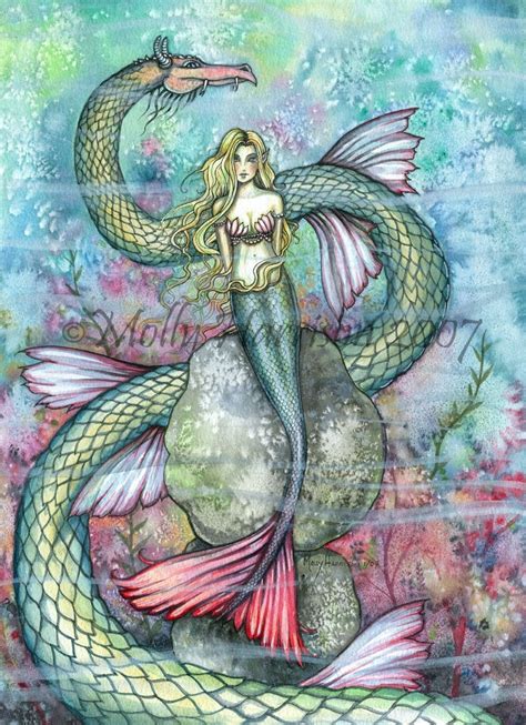 Mermaid Fairy Fine Art Print 9 X 12 The Serpents Etsy