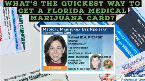 Our experienced team of medical marijuana experts are available seven days a week to book appointments and answer any questions you may have. What's The Quickest Way To Get A Florida Medical Marijuana Card? - Compassionate Healthcare of ...